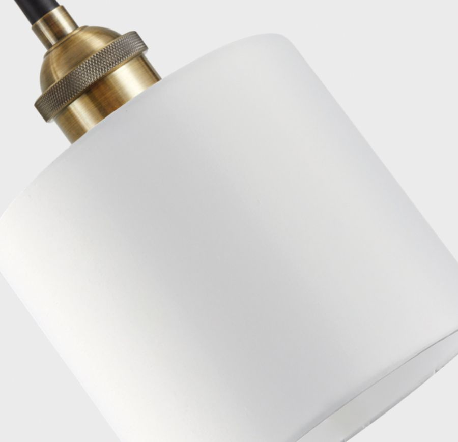 SE21-BR-10-BL2-SH1  MAGNUM BRONZE White Shade Pendant+ HOMELIGHTING 77-8728